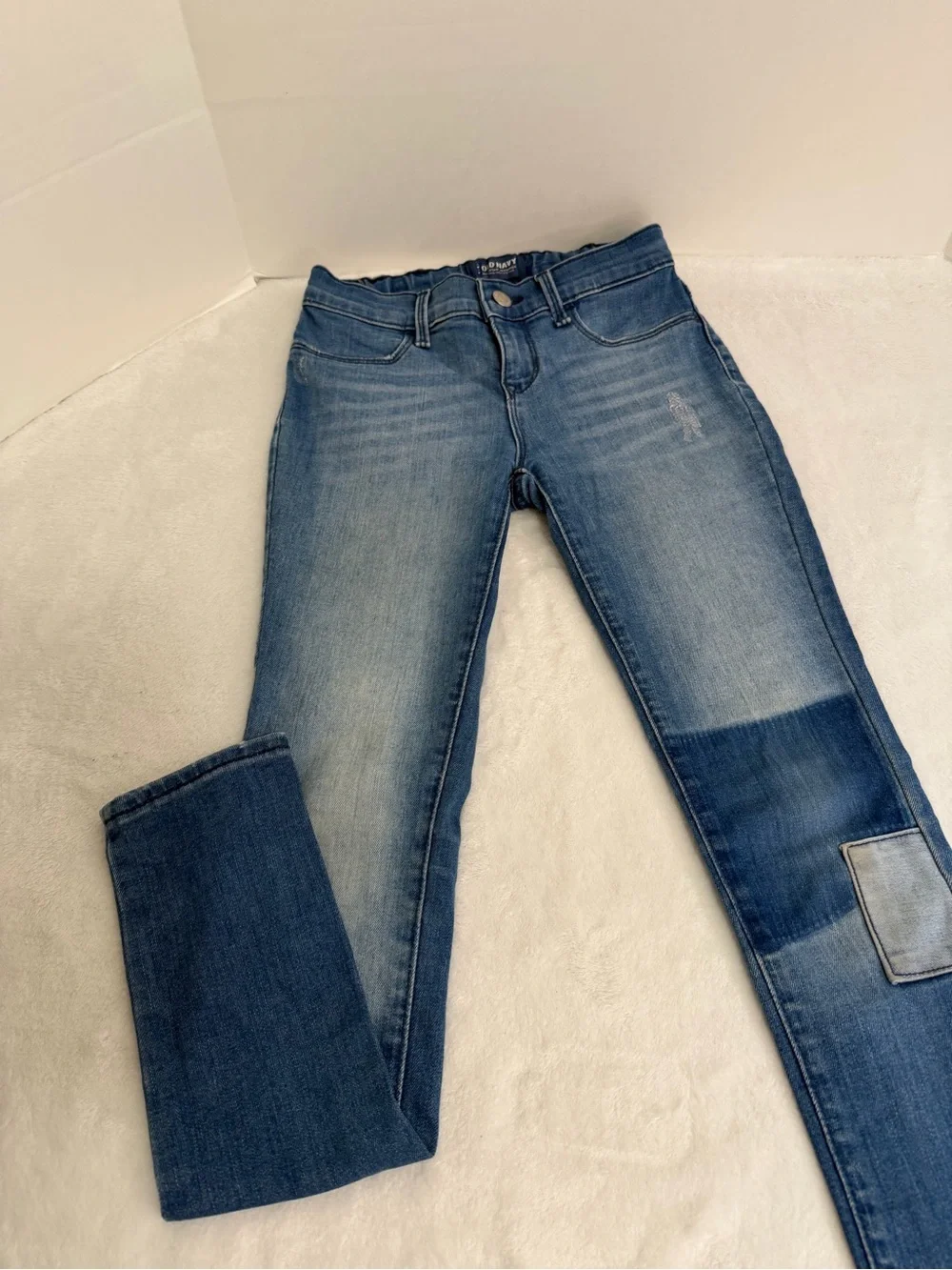 Old Navy Girl’s Blue Patch Slim Jeans Size 10 Regular